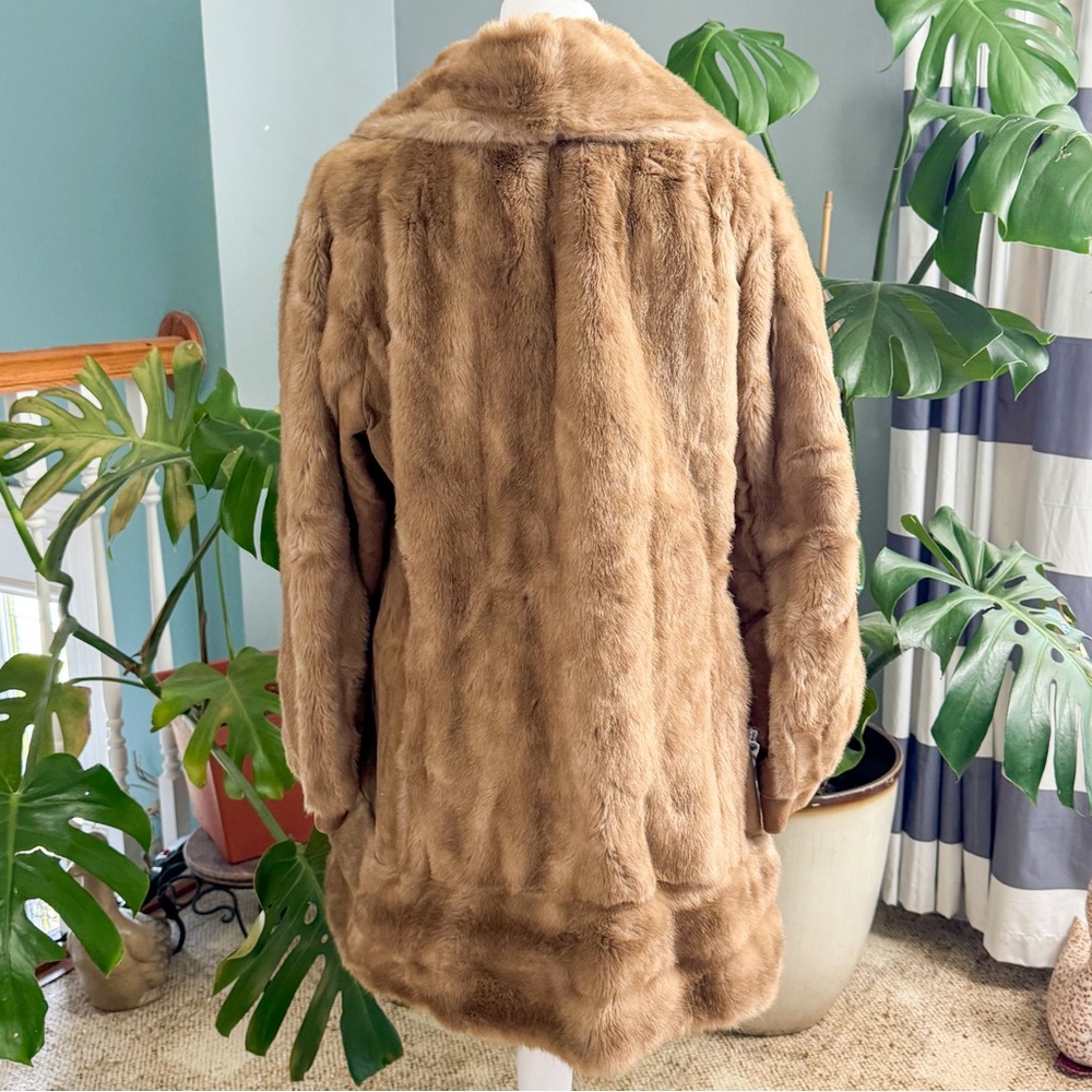 Tan Faux Fur Coat - Picture 4 of 8